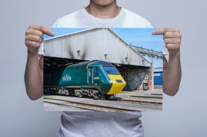 Man Holding GWR Class 43 HST 43093 at Old Oak Common Wall Art Print