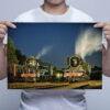 Man Holding 60163 Tornado and 60103 Flying Scotsman in Evening Light Wall Art Print