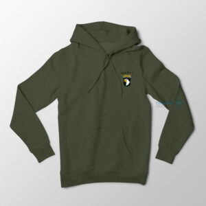 101st Airborne Nuts Hoodie Military Green