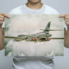 Man Holding USAF B1 Bomber Wall Art Print Man Holding USAF B1 Bomber Wall Art Print