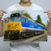 Man Holding Class 50 50026 Indomitable at Swanage Wall Art Print