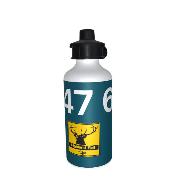 47641 Highland Stag Large Logo Clear water bottle