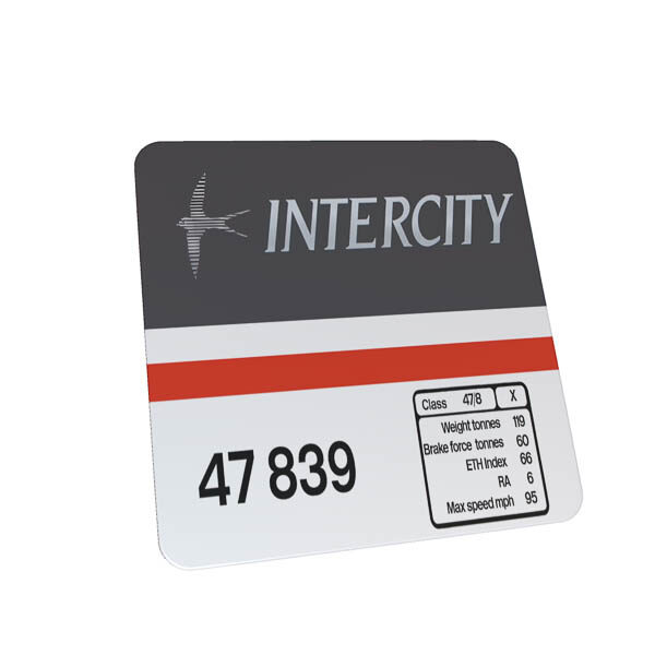 47853 Intercity Swift Clear metal sign