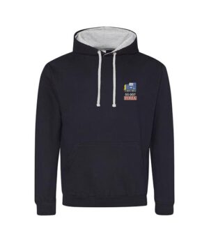 BR Blue Class 55 with Racehorse White Cabs Navy Blue Hoodie