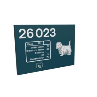 Class 26 26023 BR Blue Data Panel with Depot Badge Metal Sign