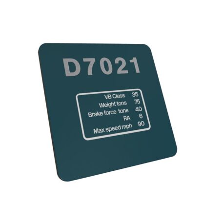 Class 35 D7021 Data Panel Br Blue Metal Sign