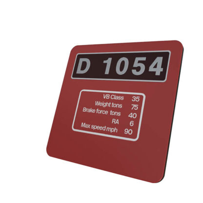 Class 52 D1054 western Maroon Data Panel Coaster