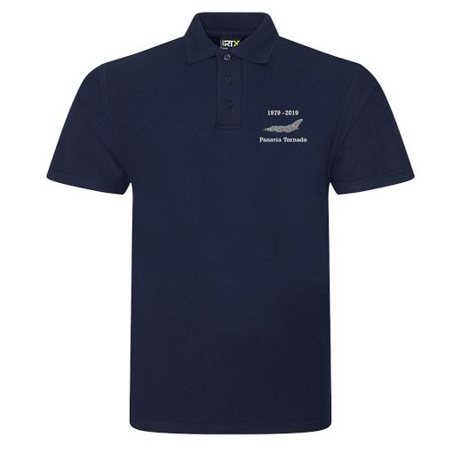 Classic British Aircraft 12 sqn Tornado Navy Blue Polo