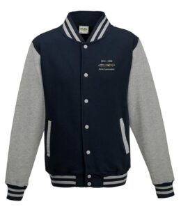 Classic British Aircraft Lancaster Oxford Blue Varsity Jacket