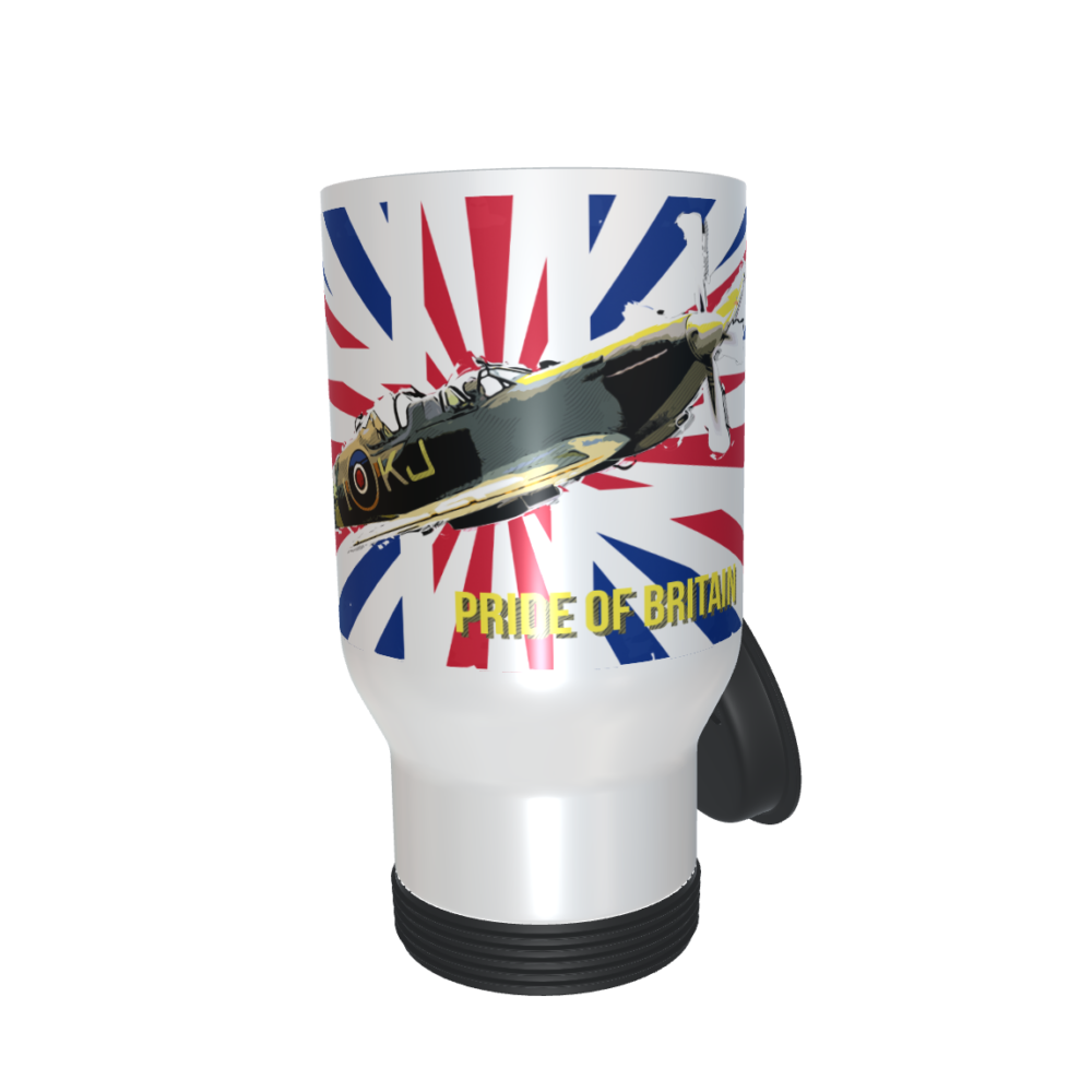 3133 - Durham Ceramic Mug Spitfire Pride of Britain travel mug Pride of Britain Spitfire Travel Mug