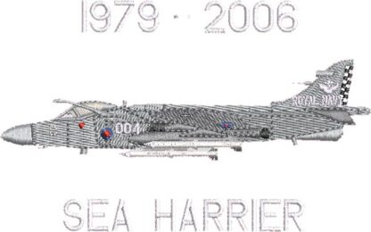 Sea Harrier Classic Military Aircraft Embroidered Design