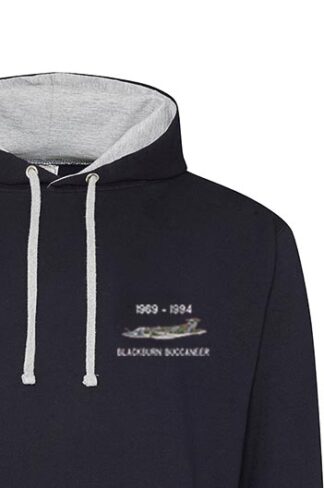 RAF Buccaneer Classic Military Aircraft Navy Blue Hoodie snippet