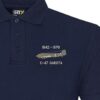 RAF C-47 Dakota Classic Military Aircraft Navy Blue Polo snippet