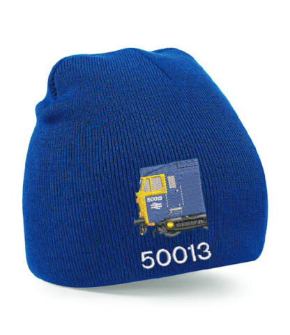class 50 personalised beanie - royal blue