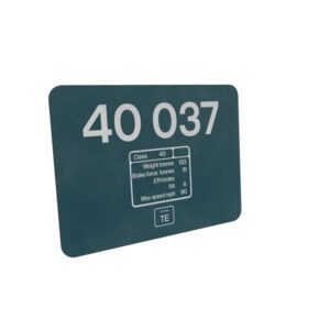 class 40 40037 weathered data panel metal sign
