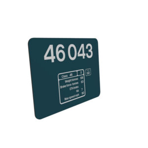 Class 46 BR Blue Data Panel Personalised metal sign