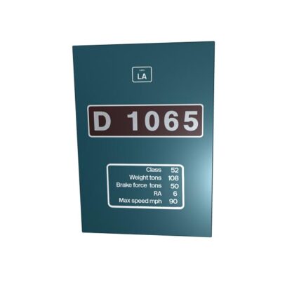 D1065 BR Blue Metal sign