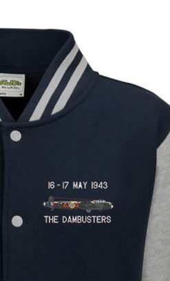 Dambusters Oxford Blue Varsity Jacket snippet