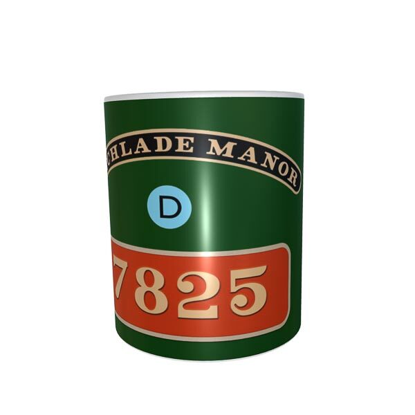 7825 Lechlade Manor GWR Green Steam Loco Number Panel Mug