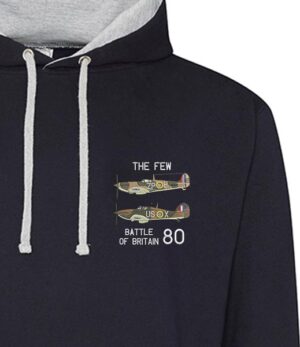 Battle of Britain 80 The Few Navy Blue Hoodie Snippet