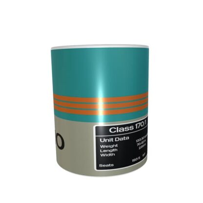 Class 170 Data Panel MML Teal and orange mug