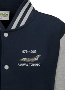Classic Military Aircraft 31 Sqn Tornado GR1 Oxford Blue Varsity Jacket snippet