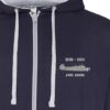 Classic Military Aircraft Avro Anson Navy Blue and Heather Grey Zipped Hoodie