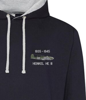 Classic Military Aircraft Heinkel 111 Navy Blue Hoodie Snippet Classic Military Aircraft Heinkel 111 Navy Blue Hoodie Snippet