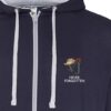 VJ Day 75 Never Forgotten Navy Blue and Heather Grey Zipped Hoodie VJ Day 75 Never Forgotten Navy Blue and Heather Grey Zipped Hoodie