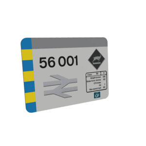 56001 Railfreight Construction Data Panel metal sign
