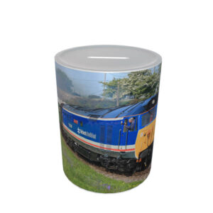 Class 50 50026 at Harmons Cross money box Class 50 50026 at Harmons Cross money box