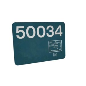 Class 50 50034 Weathered Metal Sign