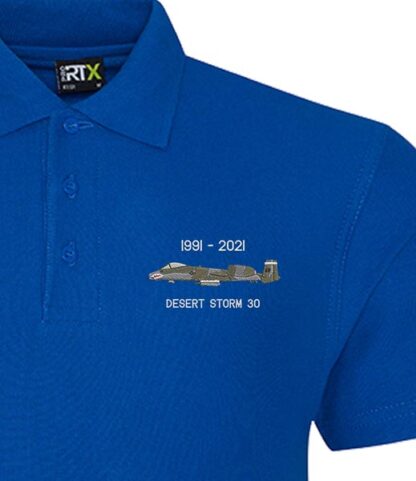 81FS A-10 Desert Storm Royal Blue Polo Snippet