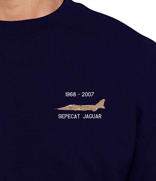 6 Sqn Jaguar CMA Desert Navy Blue Sweatshirt Snippet