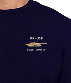 Challenger Tank Desert Storm Navy Blue Sweatshirt Snippet