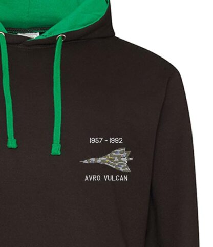 617 Sqn Vulcan Black Green Hoodie