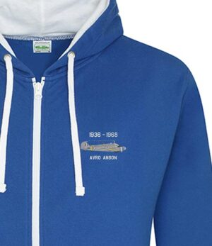 Anson Royal Blue zipped adults hoodie