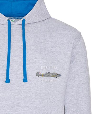 Avro Anson Heather grey sky blue Hoodie