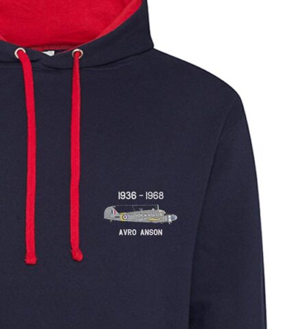 Avro Anson Navy Red Hoodie