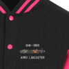 Avro Lancaster 419 Sqn VR-R Ropey Black Pink Varsity Jacket snippet Avro Lancaster 419 Sqn VR-R Ropey Black Pink Varsity Jacket snippet