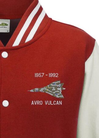 Vulcan red and white Varsity Jacket