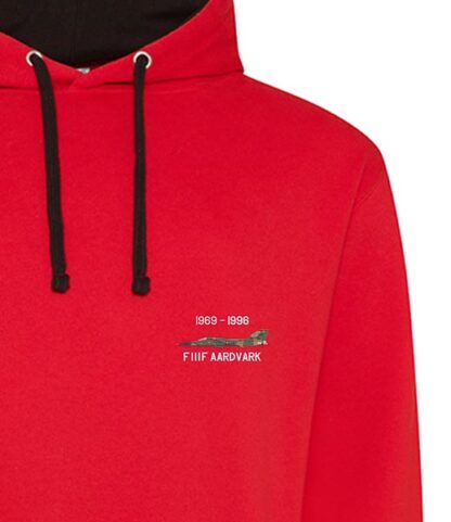 F111F CMA  Red and Black hoodie