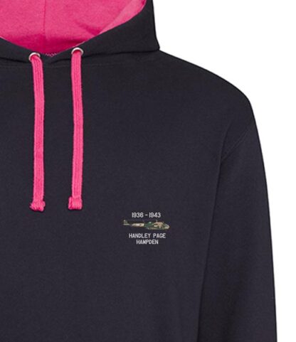 Hampden 44 Squadron Black and Pink hoodie