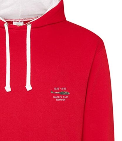 Hampden 44 Squadron Red and White hoodie