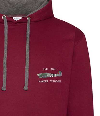 Hawker Typhoon Maroon and Grey hoodie