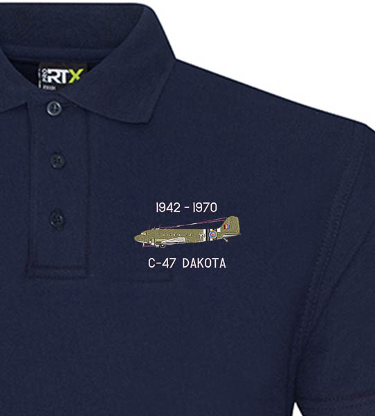 RAF C-47 Dakota Navy Blue Polo Snippet