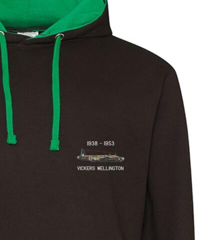 wellington Black and Green hoodie