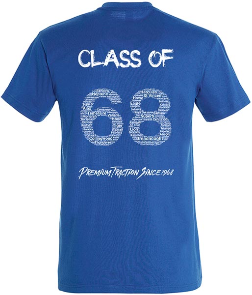 Class of 68 Royal blue back