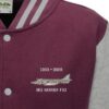 Sea Harrier burgundy and grey Varsity Jacket snippet