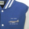 Sea Harrier royal blue and white Varsity Jacket snippet